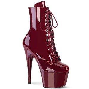 ADORE-1020 18 cm bota salto alto plataforma pleaser borgonha