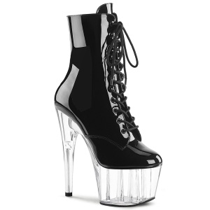 ADORE-1020 18 cm bota salto alto plataforma pleaser preto