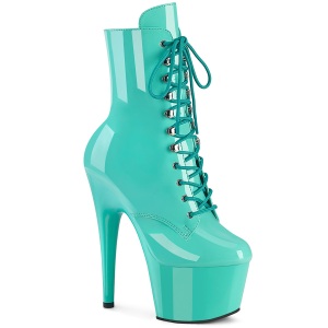 ADORE-1020 18 cm bota salto alto plataforma pleaser turquesa