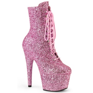 ADORE-GWR 18 cm bota salto alto plataforma pleaser glitter rosa