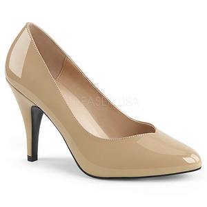 Bege Verniz 10 cm DREAM-420 Scarpin Saltos Altos para Homens