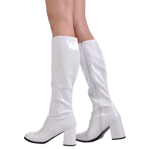 Branco Verniz 7,5 cm GOGO-300 Botas Mulher para Homens