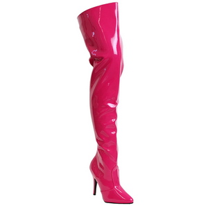 Fucsia Verniz 13 cm SEDUCE-3010 Botas Ate A Coxa para Homens