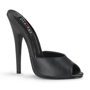 Imitação Couro 15 cm DOMINA-101 Mules Saltos Altos para Homens
