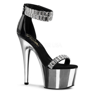 Pedras Strass 18 cm ADORE-769RS Cromo Plataforma Salto Alto