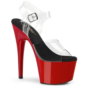 Plataforma vermelho 18 cm ADORE-708 sapatos de saltos pole dance