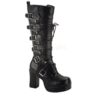 Preto 11,5 cm GOTHIKA-200 botas de mulher plataforma góticos