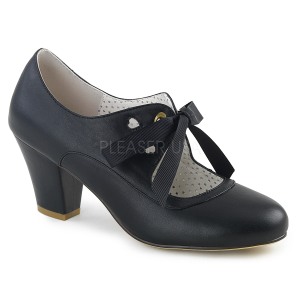 Preto 6,5 cm WIGGLE-32 retro vintage sapatos maryjane com salto grosso