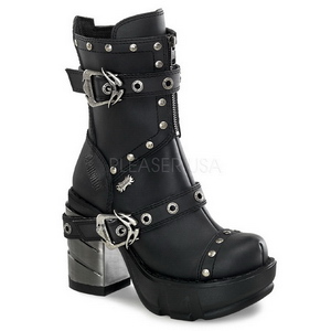Preto 9 cm SINISTER-201 botinha de mulher plataforma alternativos