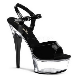 Preto Transparente 15 cm CAPTIVA-609 Plataforma Salto Agulha