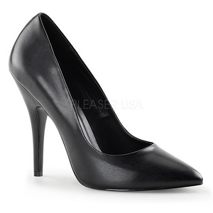 Preto Vegano 13 cm SEDUCE-420 scarpin de bico fino salto alto