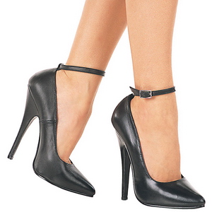 Preto Verniz 15 cm DOMINA-431 Scarpin Saltos Altos para Homens