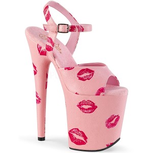 Rosa 20 cm FLAMINGO-809KISSES saltos altos pleaser com plataforma
