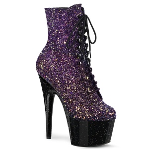 Roxo glitter 18 cm ADORE-1020OMBG botinha de saltos pole dance
