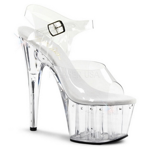 Transparente 18 cm Pleaser ADORE-708LS Saltos Altos Plataforma