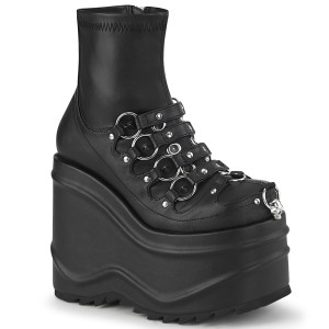 Vegan 15 cm WAVE-110 Botas de tornozelo cunha plataforma