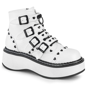 Vegan 5 cm DemoniaCult EMILY-315 botinha gotico com fivelas