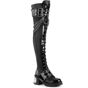 Vegan 7 cm BRATTY-304 botas longas acima do joelho chunky heels
