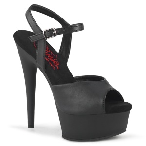 Vegan plataforma 15 cm EXCITE-609 sandália salto alto pleaser
