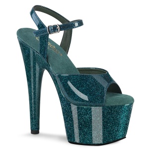 Verdes 18 cm ADORE-709GP glitter plataforma sandálias mulher