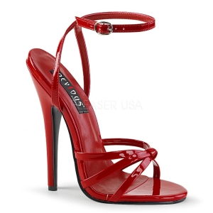 Vermelho 15 cm Devious DOMINA-108 sandálias de salto alto mulher