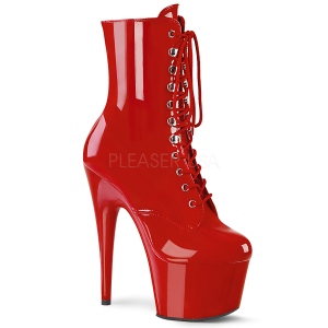 Vermelho Envernizado 18 cm ADORE-1020 botinha plataforma salto alto