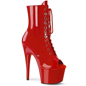 Vermelho Envernizado 18 cm ADORE-1021 botinha plataforma salto alto