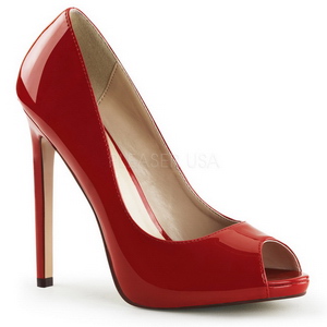 Vermelho Verniz 13 cm SEXY-42 classico calçados scarpini