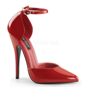 Vermelho Verniz 15 cm DOMINA-402 sapatos scarpin salto alto