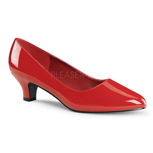 Vermelho Verniz 5 cm FAB-420W sapatos scarpin salto alto