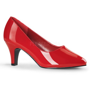 Vermelho Verniz 8 cm DIVINE-420W sapatos scarpin salto alto