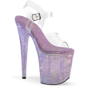 Violeta 20 cm 808RRS sapato salto alto pole dance strass plataforma