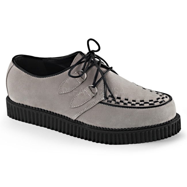 Cinza Camurca 2,5 cm CREEPER-602S Creepers Sapatos Homem