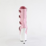 1046TT - 18 cm plataforma botas saltos altos envernizado rosa