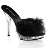Preto Transparente 13 cm Fabulicious LIP-101-8 Plataforma Tamancos Altos