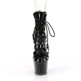 ADORE-1013MST 18 cm bota salto alto plataforma pleaser preto