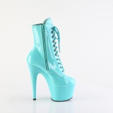 ADORE-1020 18 cm bota salto alto plataforma pleaser turquesa