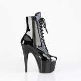 ADORE-1020ESC - 18 cm dedo do pé de aço botas saltos altos envernizado