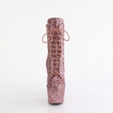ADORE-1020GWR 18 cm bota salto alto plataforma pleaser glitter dourado