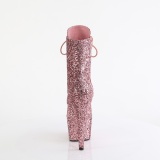 ADORE-1020GWR 18 cm bota salto alto plataforma pleaser glitter dourado