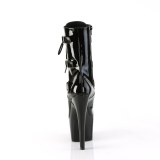 ADORE-1043 - 18 cm plataforma botas saltos altos envernizado preto