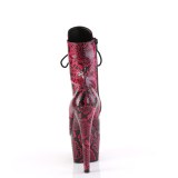 ADORE - 18 cm bota salto alto plataforma pleaser padrão de cobra pink
