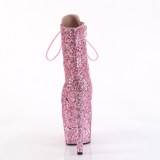 ADORE-GWR 18 cm bota salto alto plataforma pleaser glitter rosa