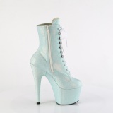 Azuis glitter 18 cm ADORE botinha salto alto pleaser