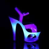 Azul 18 cm MOON-711MER Neon plataforma salto alto mulher