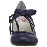 Azul 6,5 cm WIGGLE-32 retro vintage sapatos maryjane com salto grosso