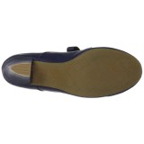 Azul 6,5 cm WIGGLE-32 retro vintage sapatos maryjane com salto grosso