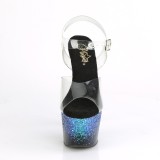 Azul glitter 18 cm ADORE-708SS sapatos de saltos pole dance