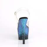 Azul glitter 18 cm ADORE-708SS sapatos de saltos pole dance