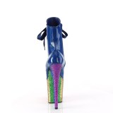 Azul glitter 20 cm FLAMINGO-1020HG botinha de saltos pole dance